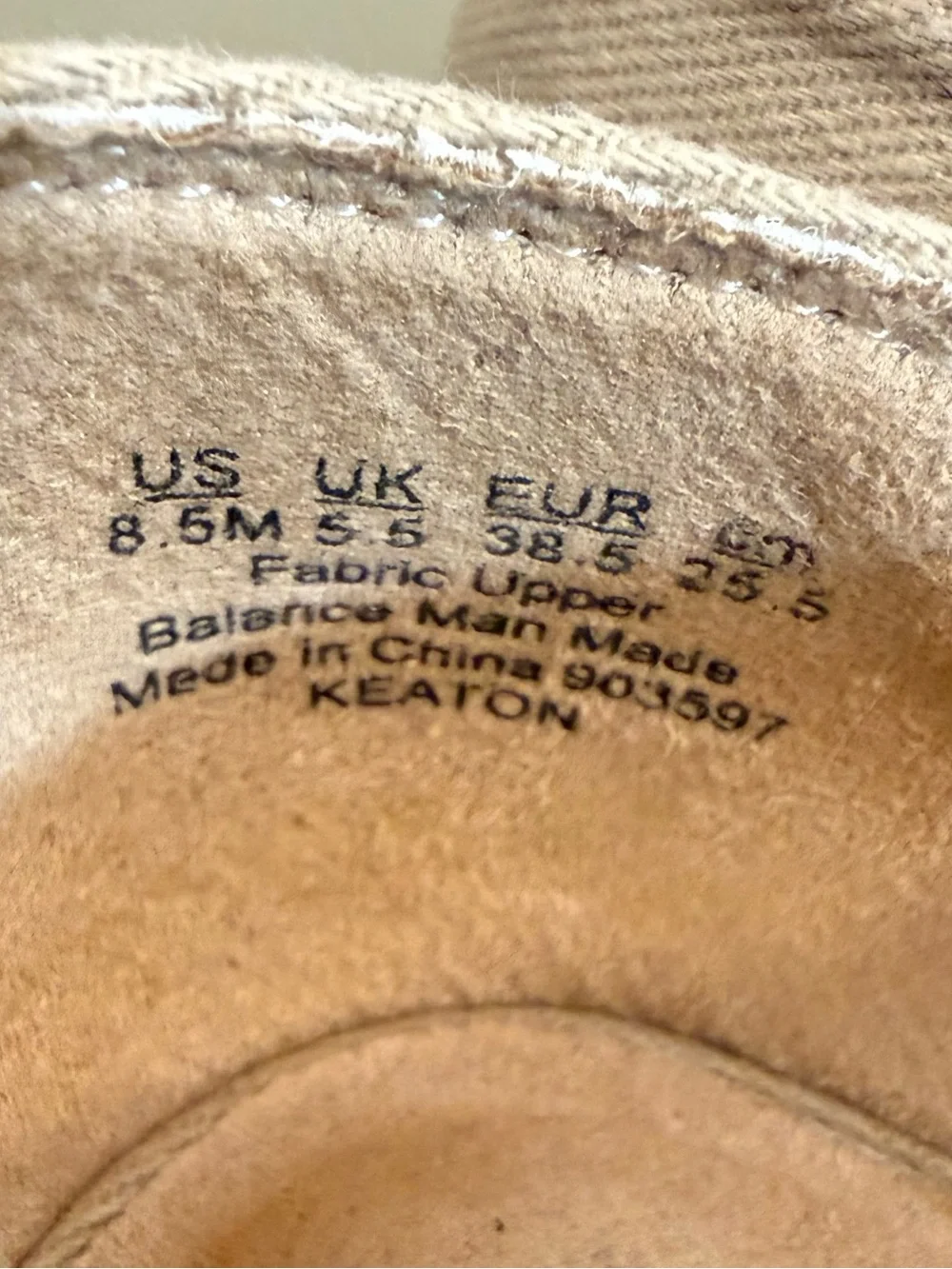 Life Stride Velocity 2.0 Keaton Espadrille Wedges Shoes Beige Canvas Sz 8.5 Boho